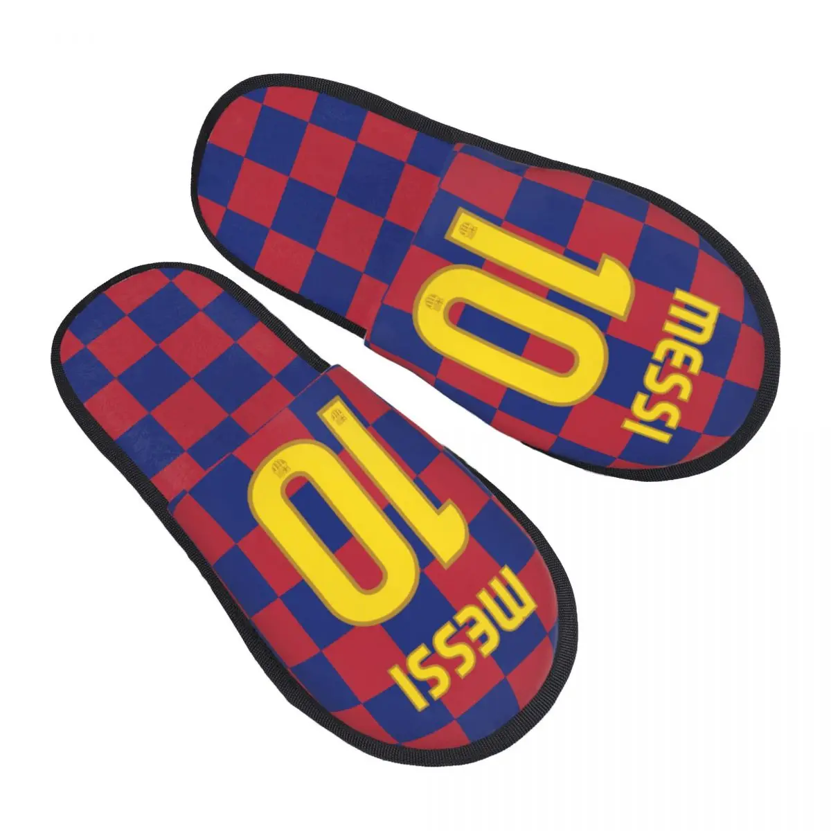 

Football Messis Slippers Non-skid Soccer Messied Cozy Household Fur Slides Slippers Bedroom