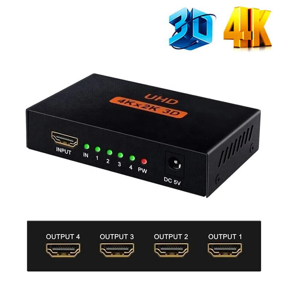 4k Hdmi Splitter Full Hd 1080p Video Switch 1x4 Hdmi Splitter