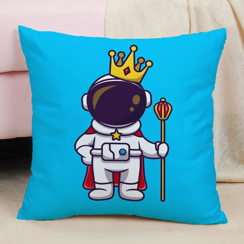 

Декоративная наволочка в виде симпатичного астронавта, наволочка для подушки, Наволочки для стульев, 45x4 5, Короткие Плюшевые наволочки, подушки 40x40