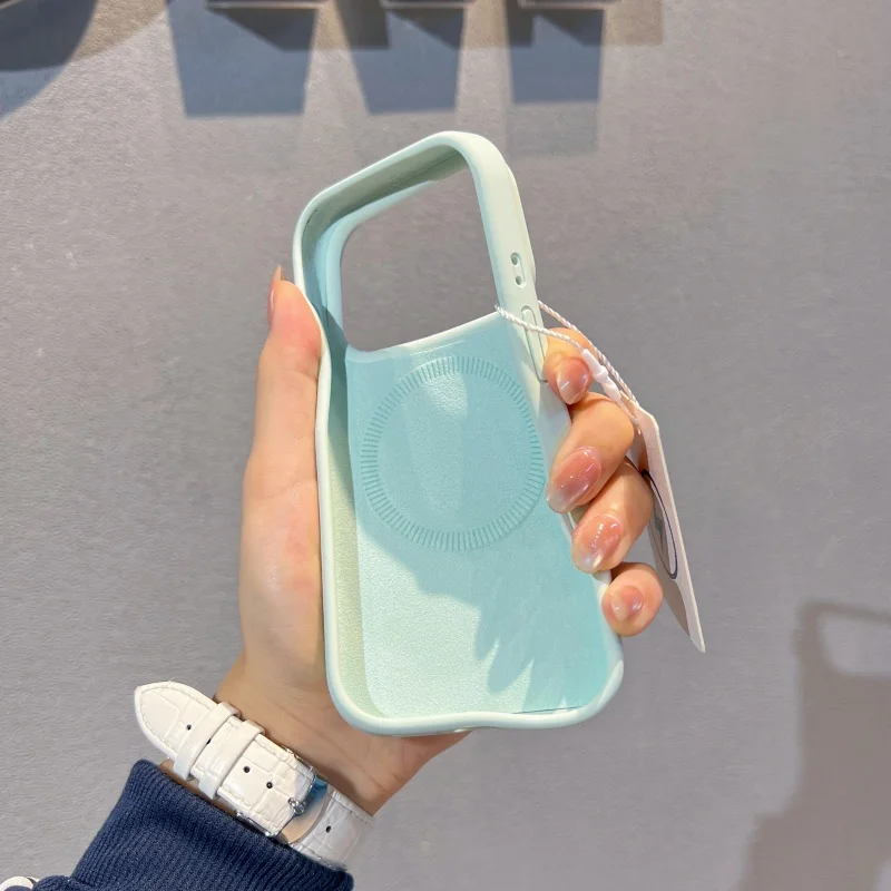 Luxury Liquid Silicone Magnetic Phone Case, Soft Cover with Magsafe-Compatible Wireless Charging