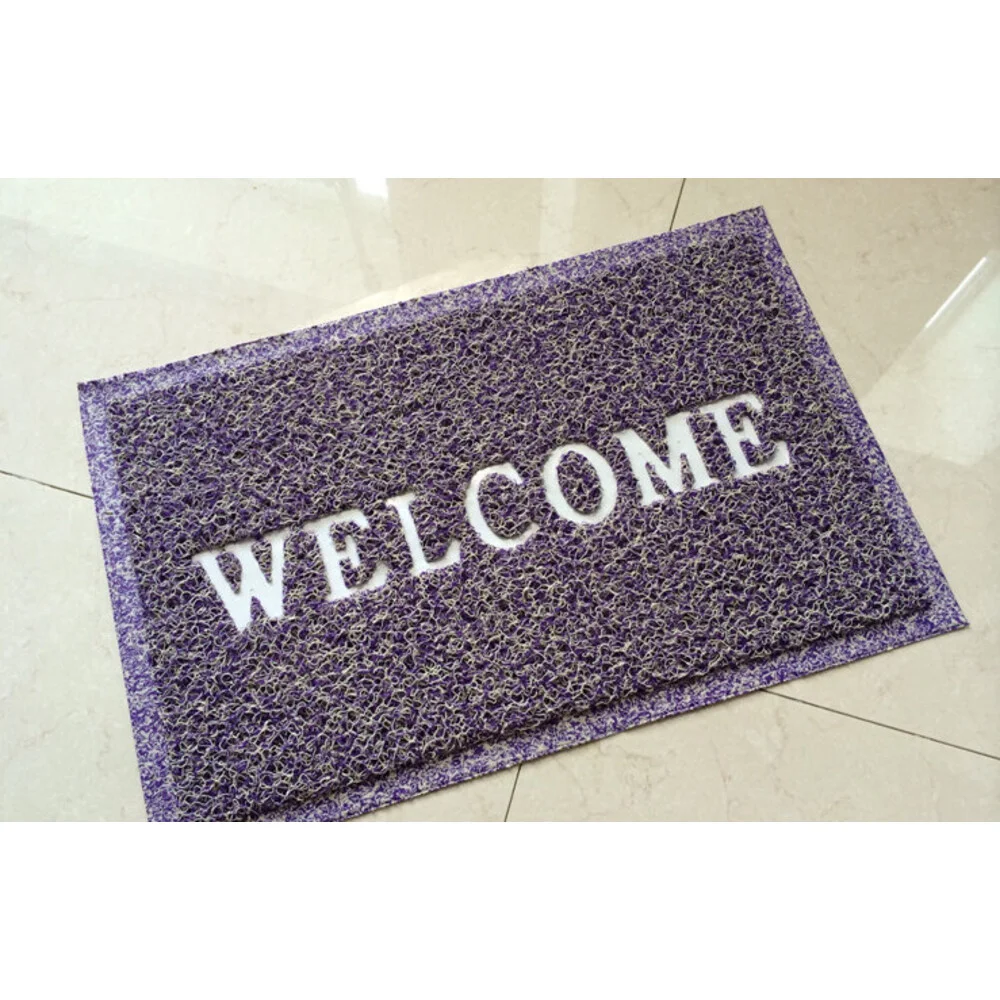 Willkommen im Welcome Hotel Carpet Mesh Bottom Bunte Bodenmatte mit Aotu PVC-Seidenringteppich_voghion.com