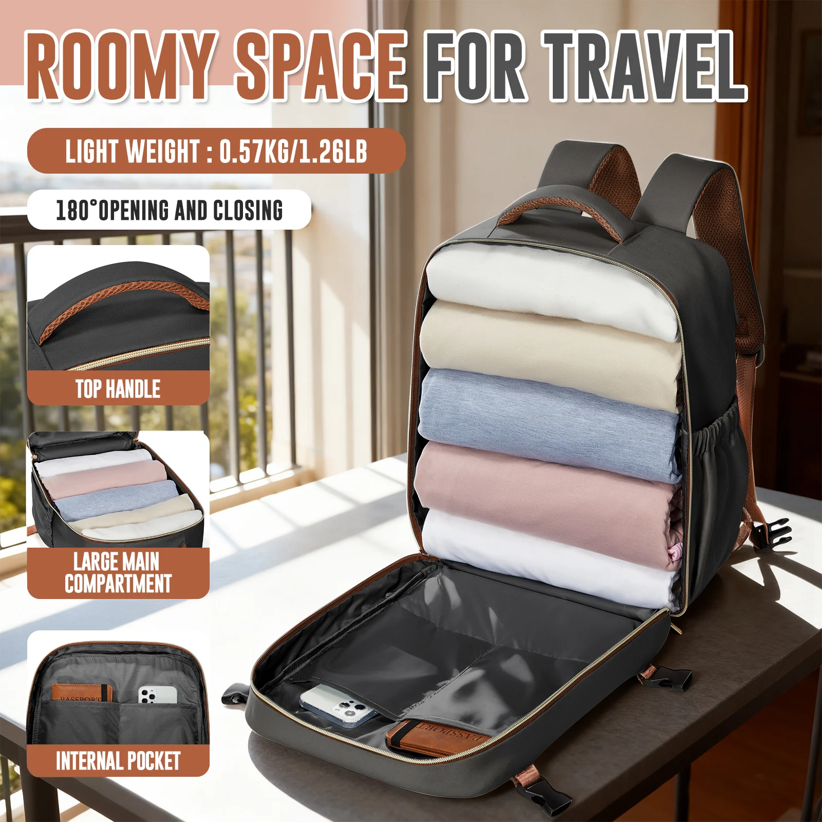 2026 New Ryanair 40x30x20 Backpack Portable Travel Bag, Executive Backpack 15.6'' Laptop Bag College School Portable Backpack