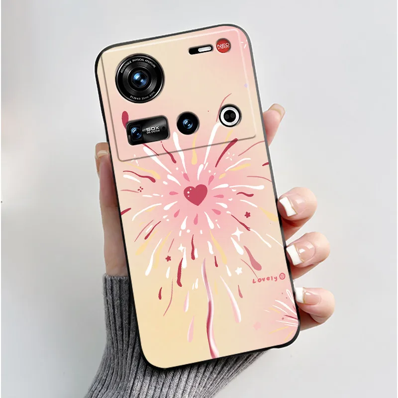 Aesthetic Fashion Cute Cat Black Matte Soft TPU Phone Case Cover