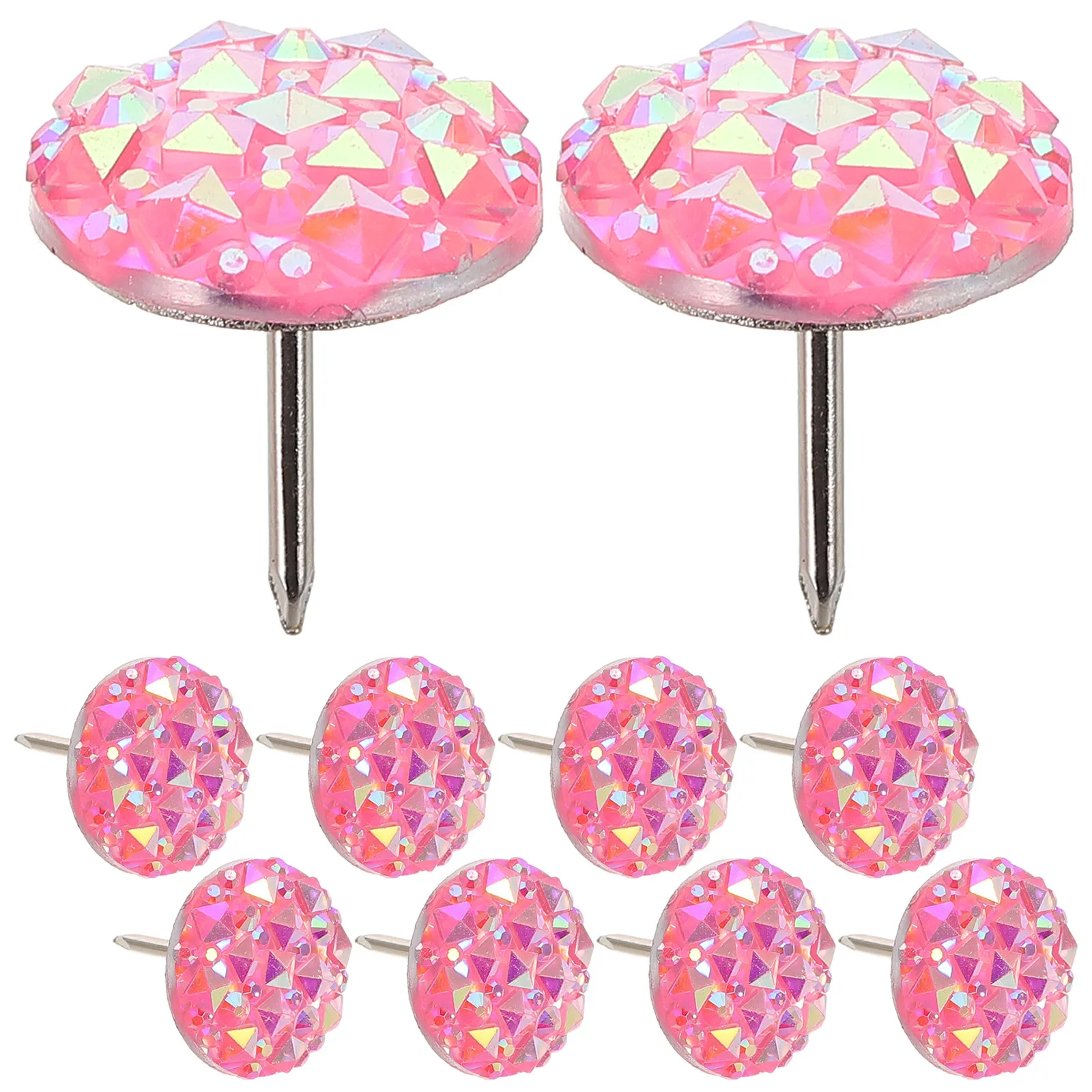 30Pcs 엄지 못 다리미못 라인스톤 장식 푸시 핀 사무용품 코르크 보드 게시판 벽지도 사무용품