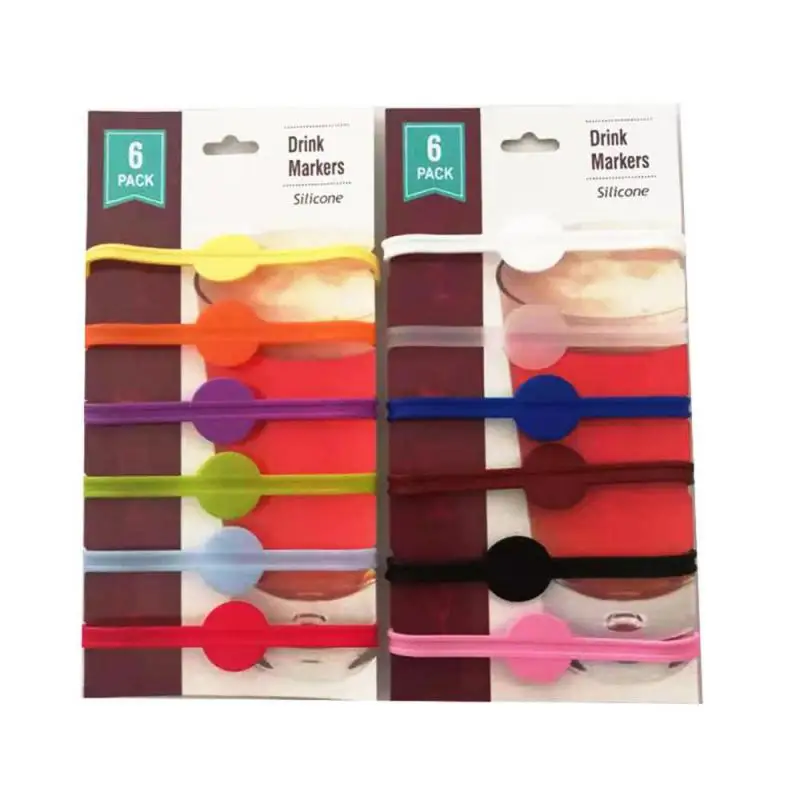 12Pc Silicone Drink Markers for Cups Cocktail Party Guest Wine Glass Charms Tags Labels