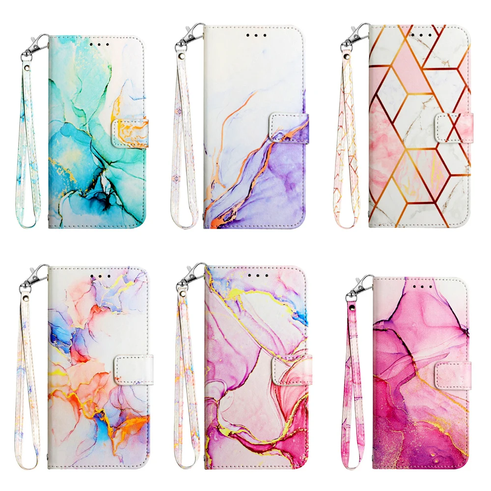 For Sony Xperia 10 Iv Flip Vintage Phone Cases On Sony Xperia 1 Iv Case Abstract Painting Plaid Wallet Exotic Protect Cover