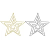 DIY Wrought Iron Metal Stars Ring Stars Wire Wreath Frame Hoop Macrame Rings for Handmade Dream Catcher New Year Drop Shipping 3