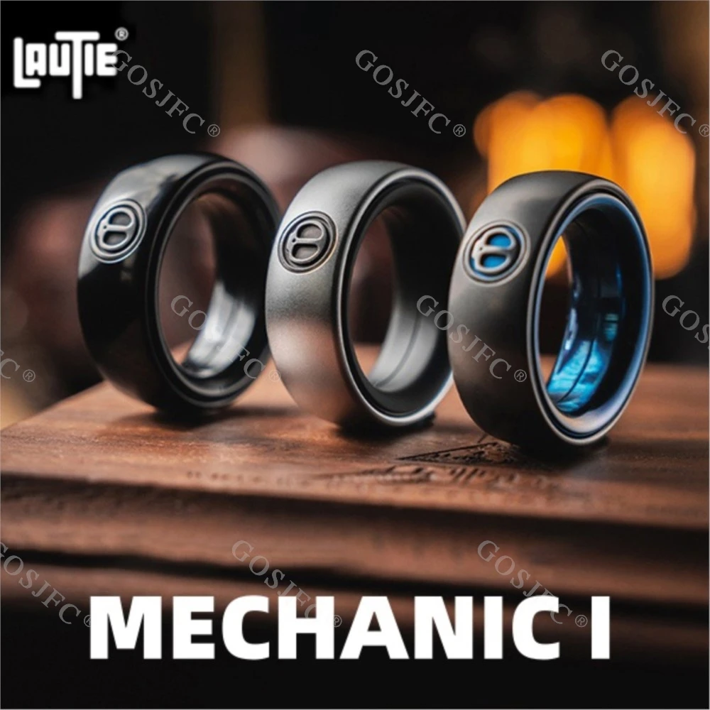 LAUTIE Mechanic I Spy Wars 자기 래칫 링 스피너 Fidget Toys 성인용 L 사이즈 알루미늄 티타늄 지르코늄 링