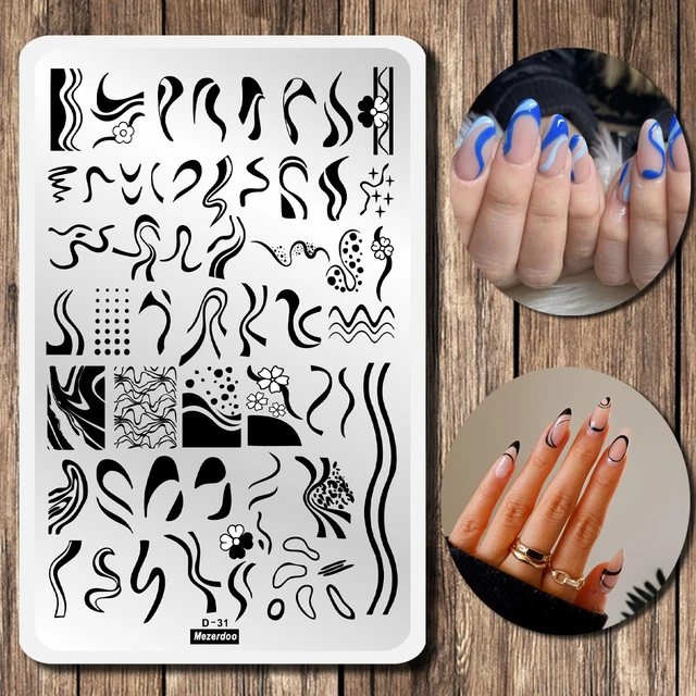 Nail Art Stamping Plates  Nail Template Plate - 2023 Nail Template Plate  Printing - Aliexpress