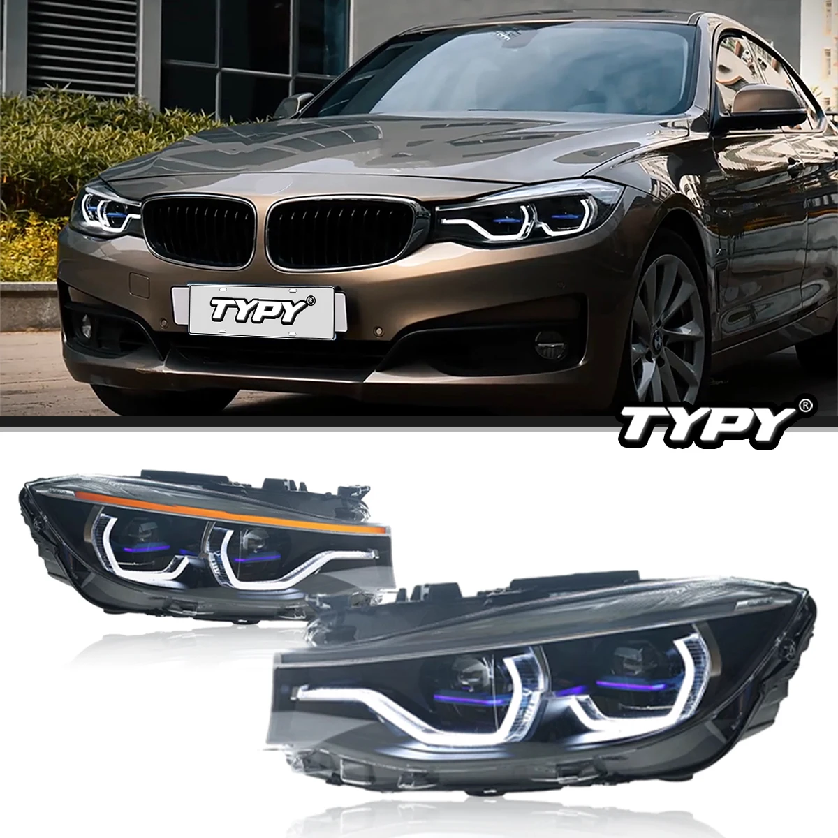 TYPY Car Lights For BMW 3 Series GT F34 Headlight 2013-2019 DRL