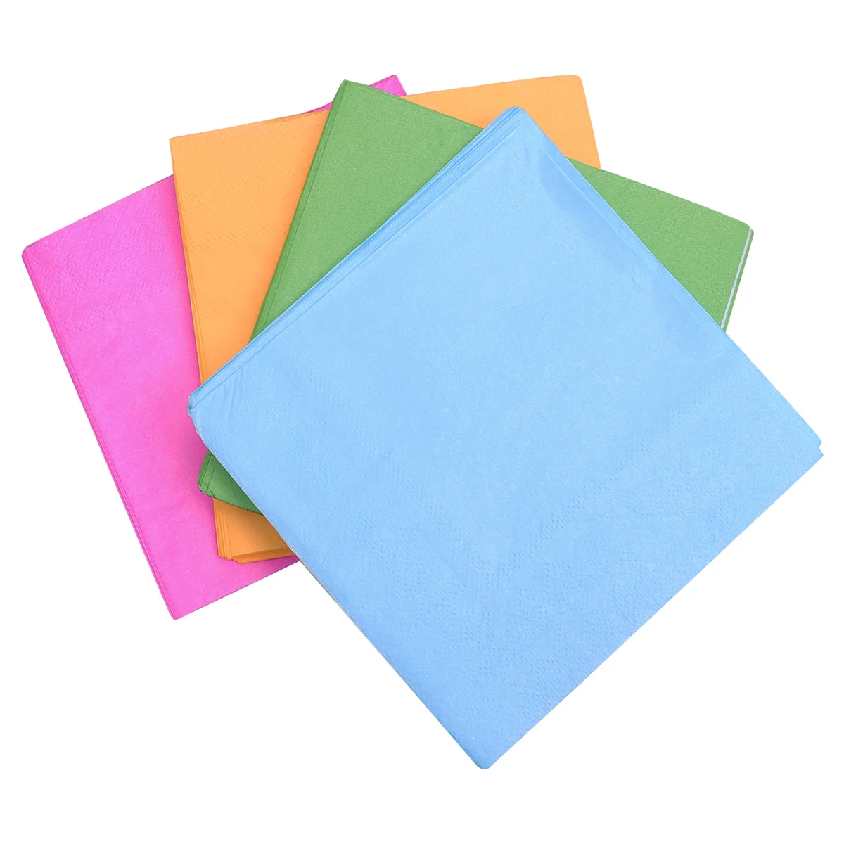 80 Pcs Solid Color Paper Napkins Cocktail Party Paper Towel Square Handkerchief Birthday Party Favors (25x25cm)