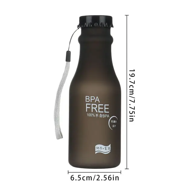 550ml Unbreakable Water Bottle Sports Drinking Bottle Cycling Traveling Running Climbing Plastic Portable Dull Polish Cup 6