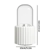 360 Degree Rotating Makeup Brush Organizer with Lid Dustproof Mist Eyebrow Pencil Brush Bucket Dresser 3