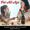 818PCS Flower Bouquet Building Block Red Rose White Rose Vase Bricks Toy Set Valentine's Day Christmas Gifts Creative Decoration 6