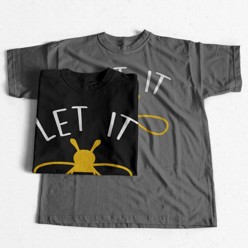 Let It Bee Print Unisex Cotton T-Shirt