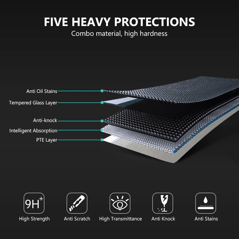 تناسب تماما HD واضح خفف زجاج عليه طبقة غشاء رقيقة...