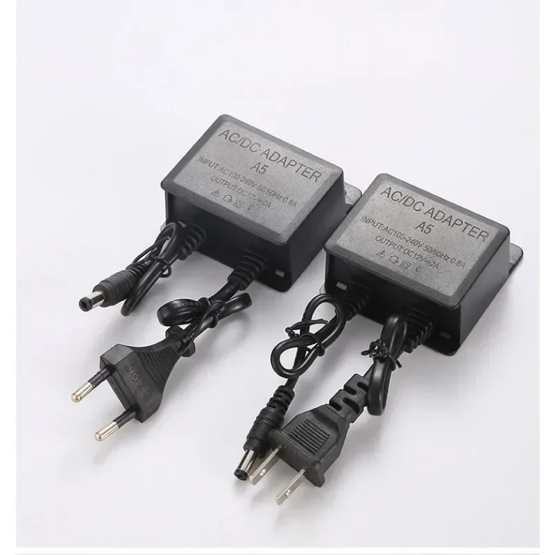 Power Adapter Power Supply AC DC Charger 12V 2A EU US Plug Waterproof Outdoor For Monitor CCTV CCD Security Camera