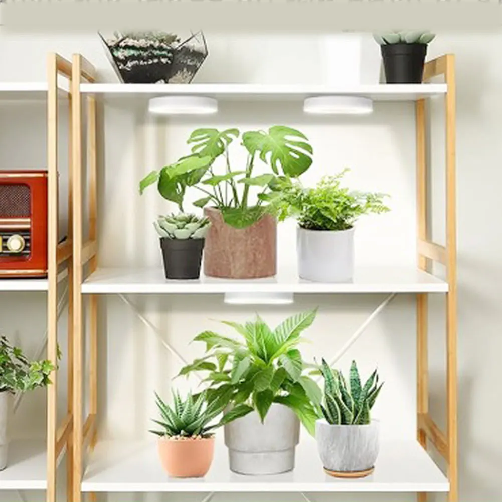 Full Spectrum Ceiling Grow Light 4 Dimmable Levels LED Plant Light Height Adjustable Under Cabinet Plant Lamp for Small Plants