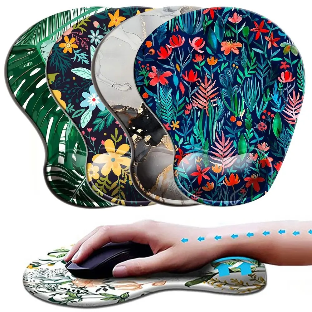 Silicone Wrist Rest Mouse Pad Ergonomic Hand Support Non Slip Gaming Mice Mat Home Office Table Mousepad For Laptop Computer