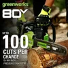 80V 18" Brushless Cordless Chainsaw (Great for Tree Felling, Limbing, Pruning / 75+ Compatible Tools), Tool Only, Black & Green 3