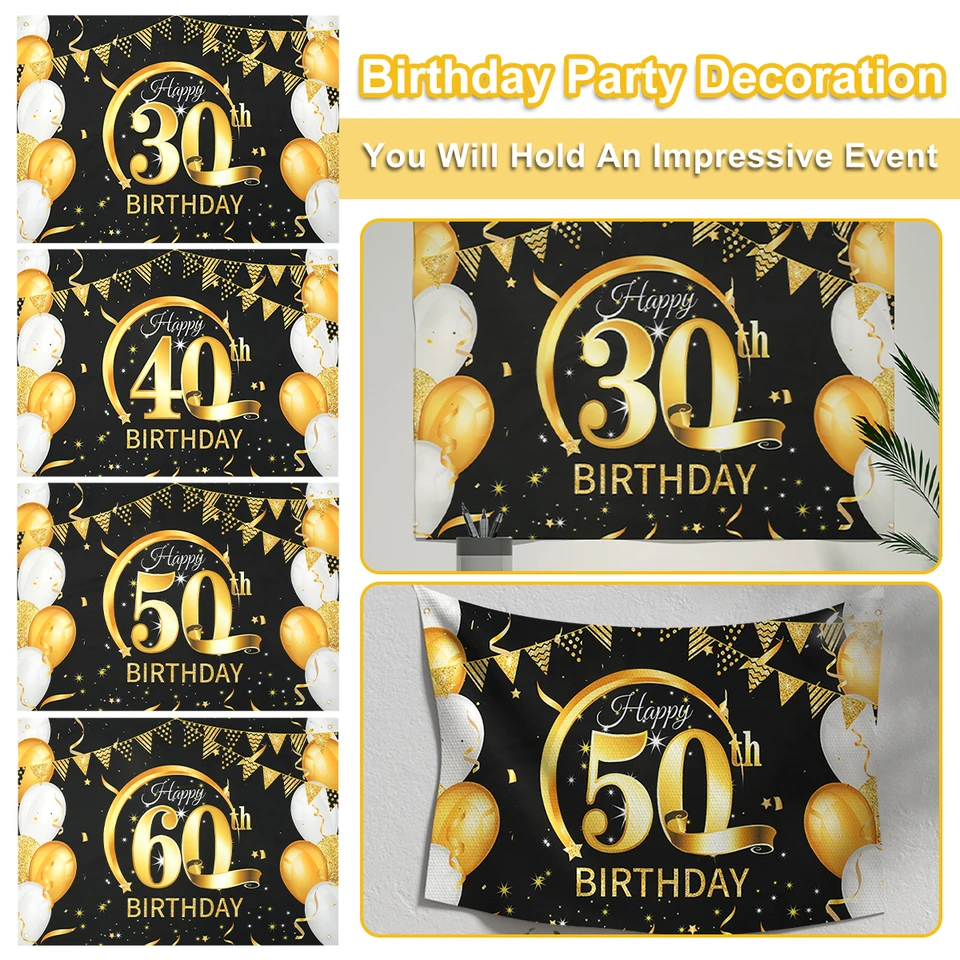 Banner personalizzato per compleanno, per esterni, con foto