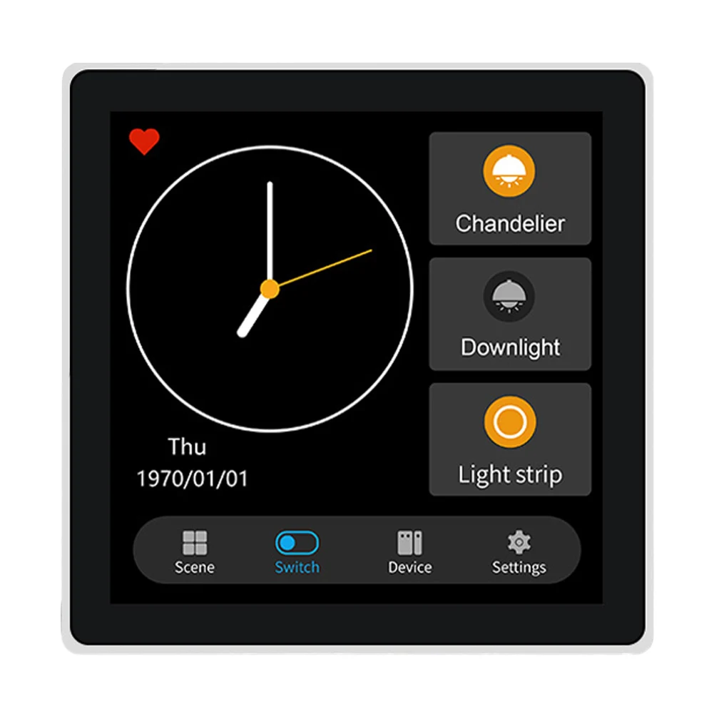 

Multiple Remote Control Switch Multi-functional Scene Panel For Tuya Smart Home For Zigbee European Standard 4-inch HD LCD