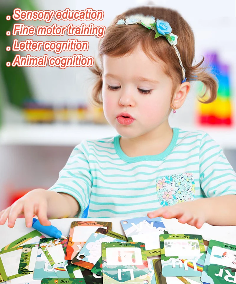 Magic Reusable Water Coloring Flash Cards With Pen