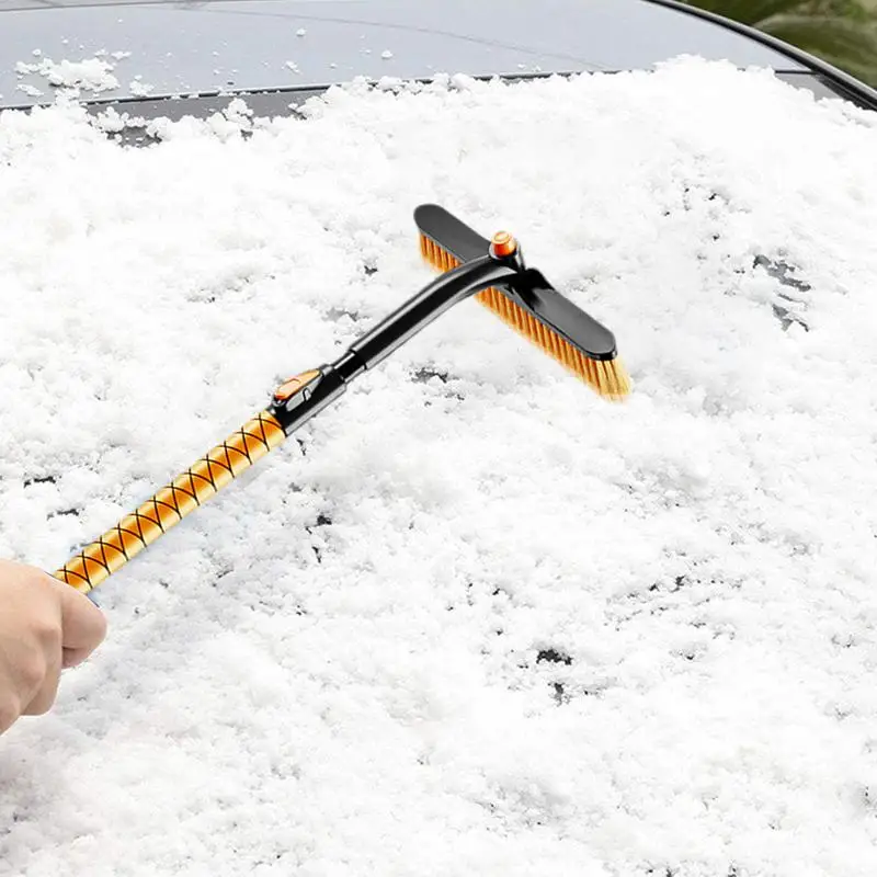 Snow Remover For Cars Cleaning Brush Car Scraper Snow Shovel Window Deicer Ergonomic Grip Remover Car Brush Extendable