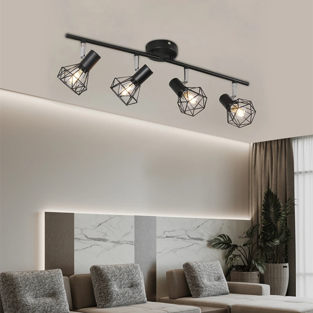 Foldable Led Track Lights Surface Mounted Spotlights Adjustable Angle Track Lighting Spot Lights for Home Kitchen Store 2