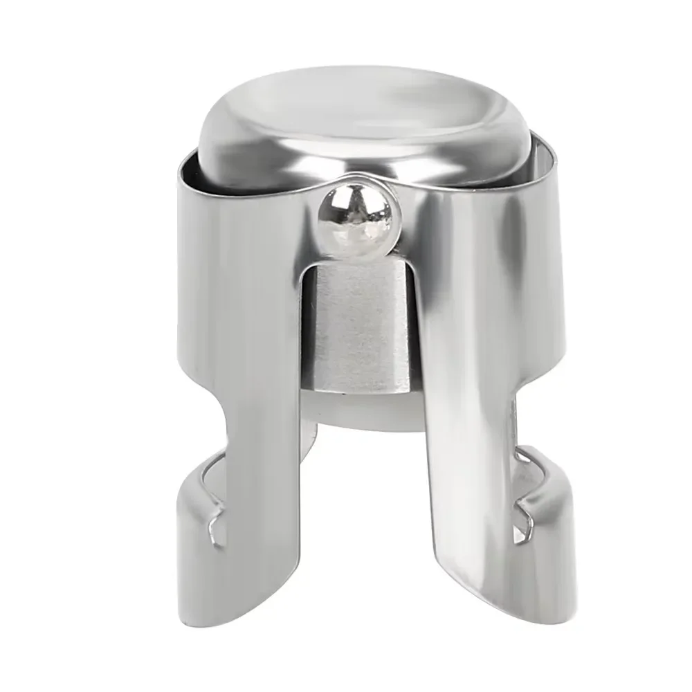 Wine Bottle Stopper Wine Beer Bottle Cork Plug Stainless Steel Champagne Sparkling stopper Bar Tools 1PC Sealing Cap