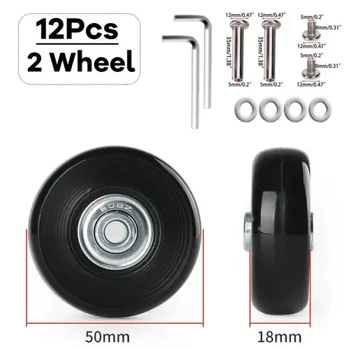 Silent Suitcase Wheels Rubber Trolley Luggage Casters High-Quality Durable Travel Bag Wheel Repair Accessories for Quiet Rolling - Image 10