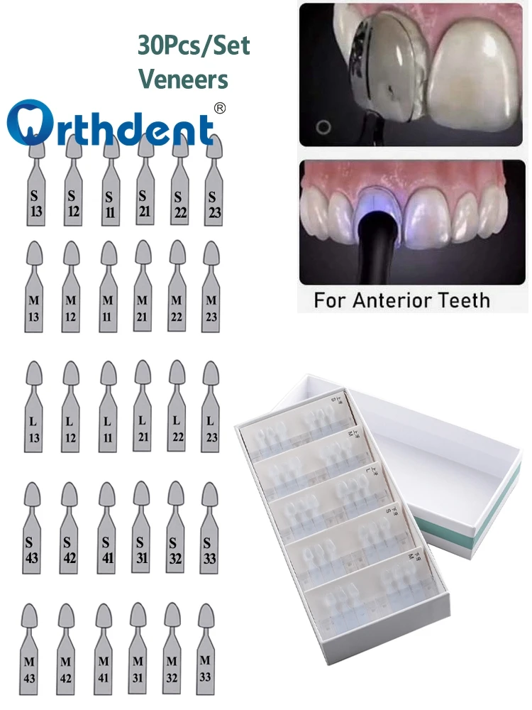 Dental Veneer Kit Light Cure Composite Resin Anterior Front, 40 OFF