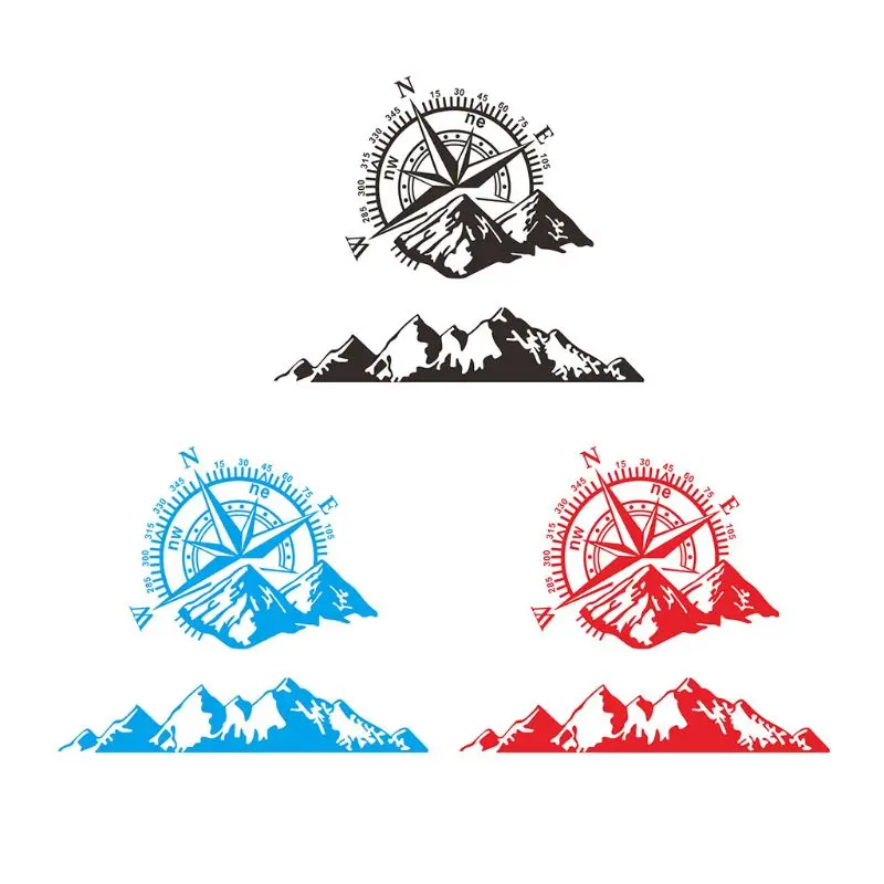 

Cool Mountain Stickers Scooter Helmet Wall Car Window Sticker Party Supplies Laptop Compasss Navigate