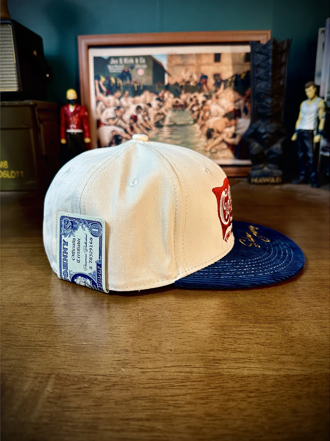 Sailor Johnny American Retro Flat Brim Pure Cotton Baseball Cap Adjustable ex Large Head Circumference Casual All Seasons