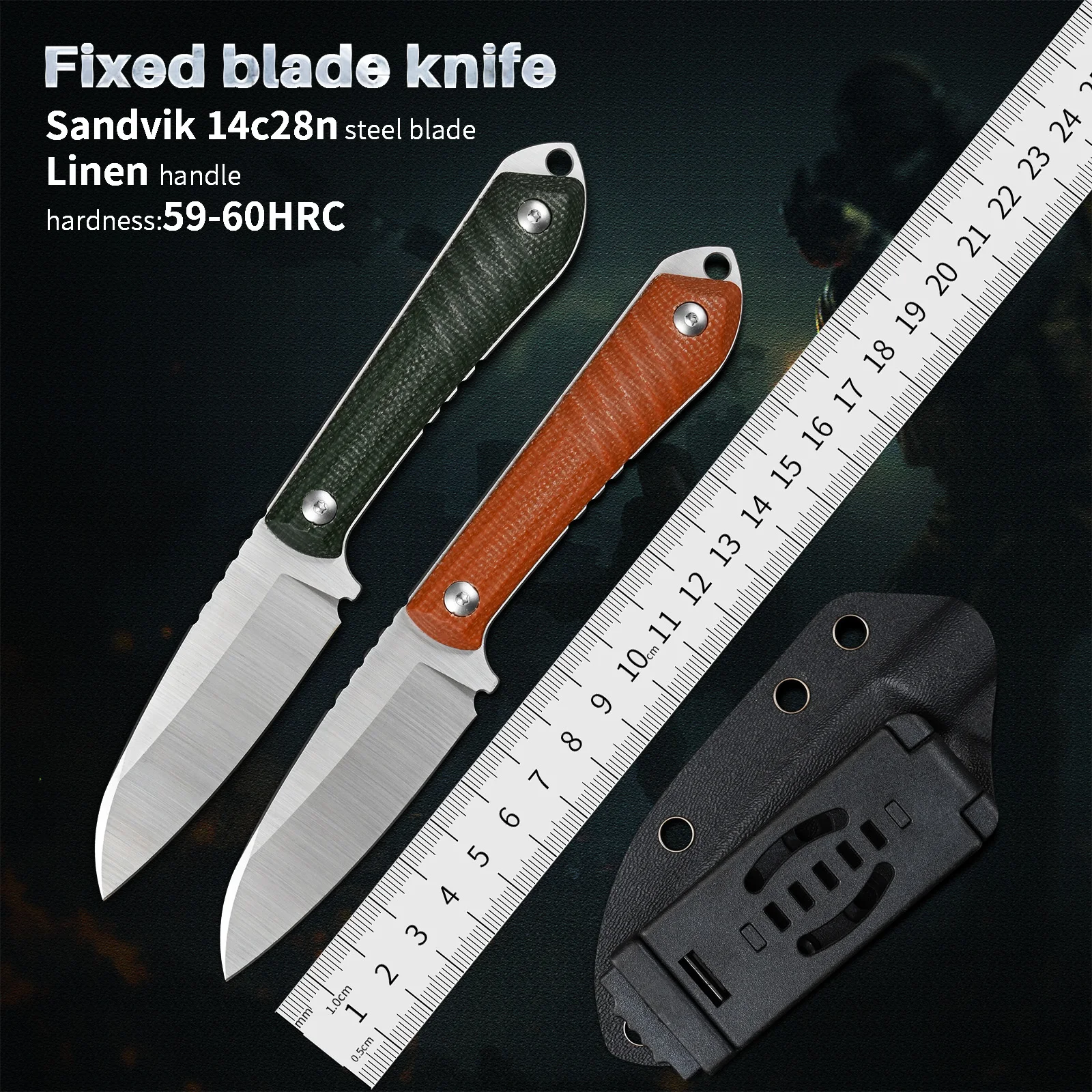 

Sandvik 14c28n Steel Tactical Fixed Blade Knives Utility Outdoor Camping EDC Tools Self Defense Small Knife Survival