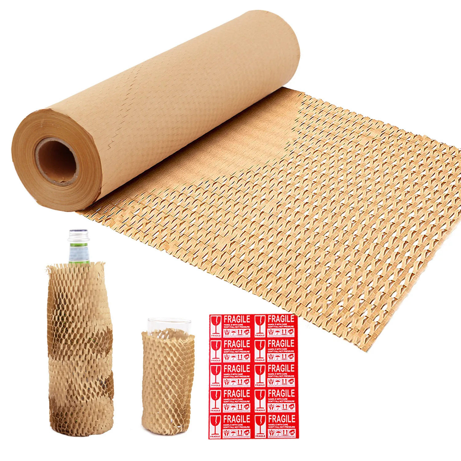 Honeycomb Packing Paper Wrap for Moving Shipping with 20 Fragile