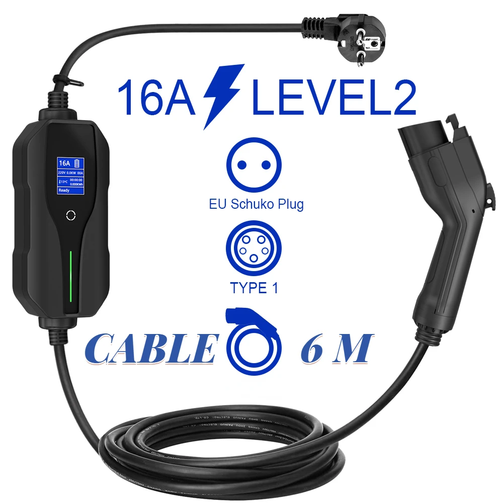 OEM 16A 32A Type 1 to Type 2 EV Charging Cable EVSE Electric Car Charger  Manufacturer and Supplier