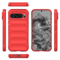 Vibrant Silicone Matte Shockproof Case - Skin Feel Airbag Protection Cover for Pixel 11 Pro XL (Red)