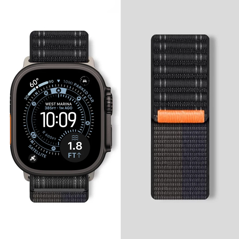 Versatile Nylon Sport Loop Strap for Apple Watch - Durable and Adjustable Bracelet Band