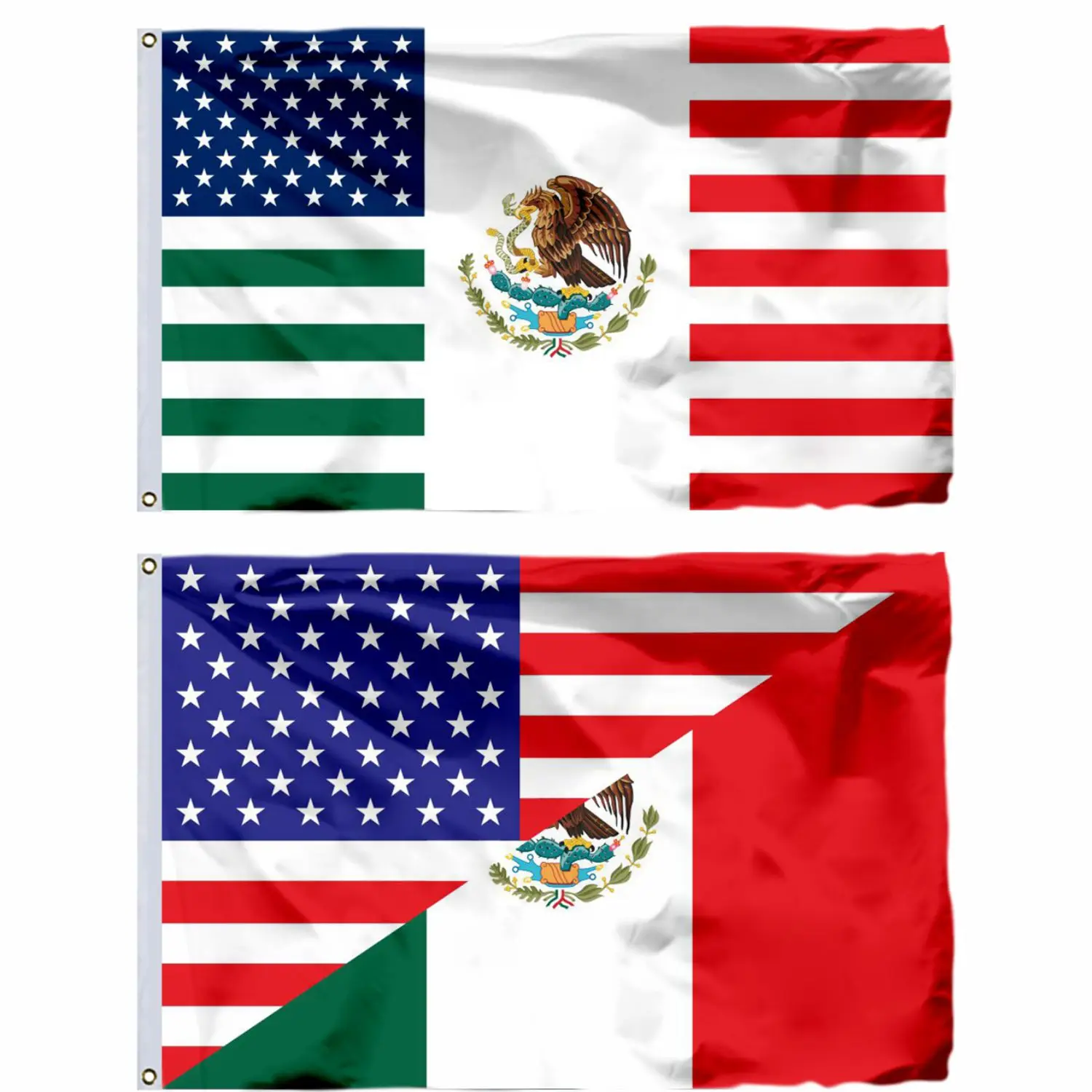 Bandera de Estados Unidos México amistad 3X2FT 5X3FT 6X4FT 8X5FT 100D Poliéster Bandera 