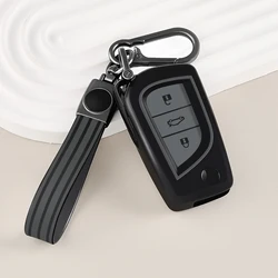 Premium Car Key Case Cover with Sleek TPU Keychain - Durable Protective Shell (Grey black)