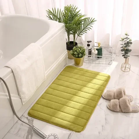

60x40cm Home Super Absorbent Bath Mat Quick Drying Bathroom Carpet Modern Simple Non-slip Floor Mats Home Oil-proof Kitchen