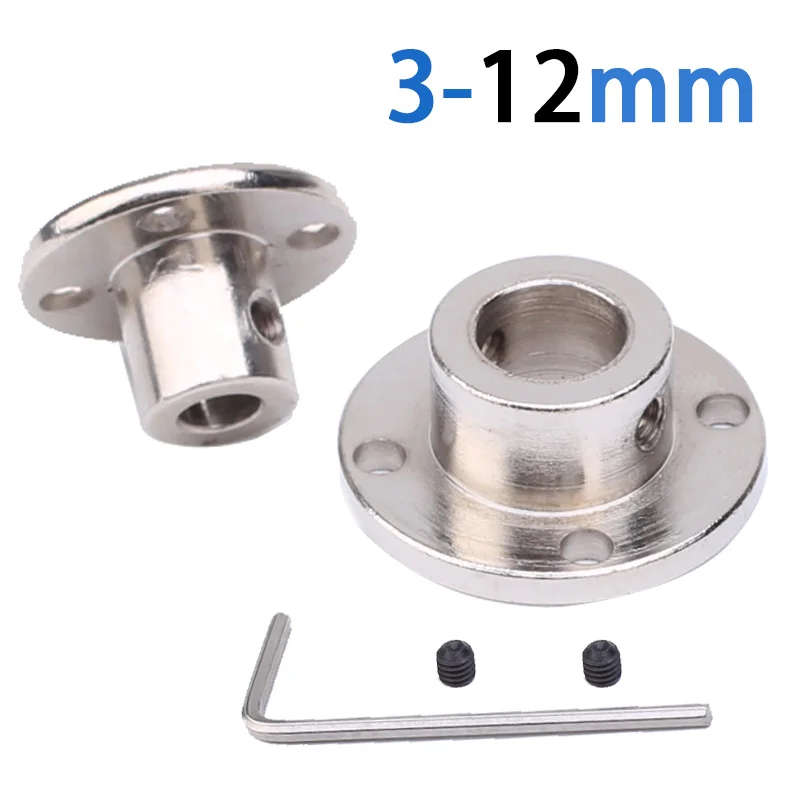 FUYU 3/4/5/6/7/8/10mm Rigid Flange Coupling Motor Guide Shaft Coupler