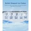 Stainless Steel Portable Ice Maker Machine Self-Cleaning 26.5lbs/24Hrs 6 Mins/9 Pcs Bullet Ice High Corrosion Resistance 3