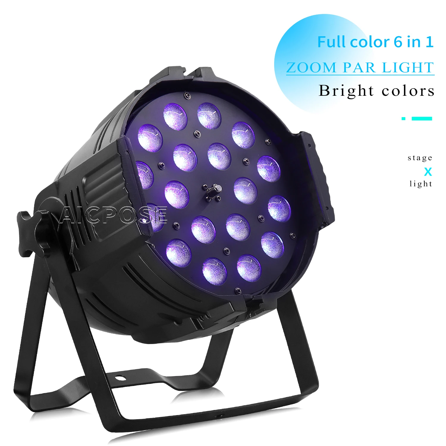 18X12W Rgbw 4 In 1 Led Zoom Par Light Dmx Control Luce Da Palcoscenico In Alluminio Per Discoteca Dj Music Prom Dance Floor Show Lighting