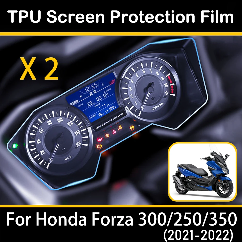 

2 шт. Защитная пленка для экрана приборной панели мотоцикла из ТПУ для Honda Forza 300 250 350 2021 2022