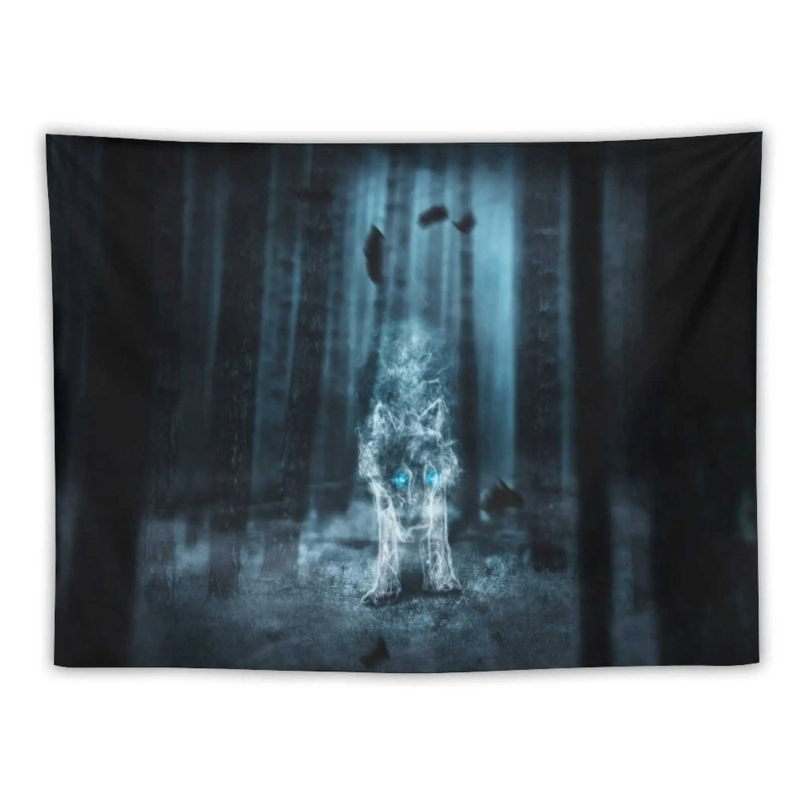 

Midnight Wolf Tapestry Mushroom For Bedroom Wall Art Tapestry