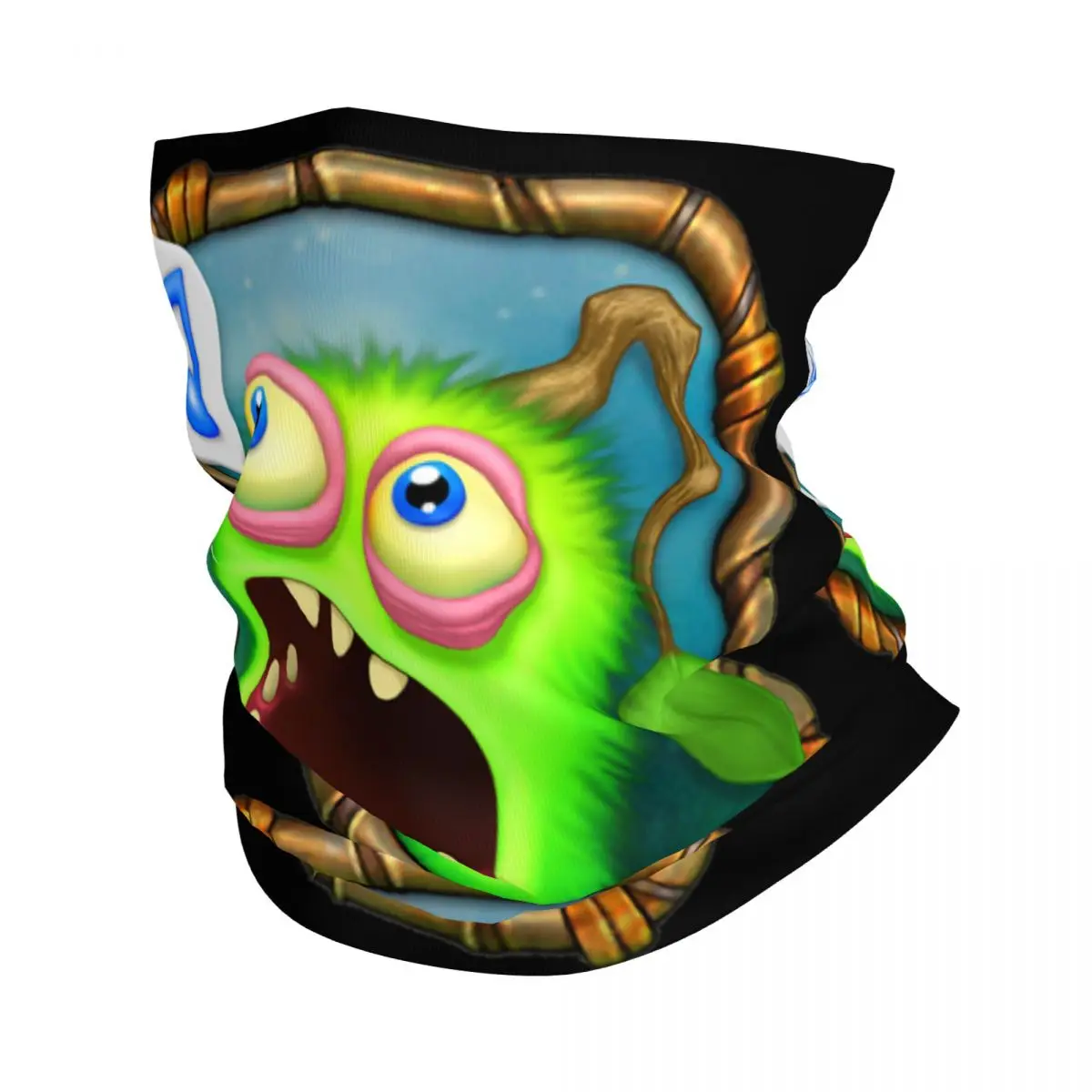 Cute My Singing Monsters Bandana Neck Ghetta Stampato Cartoon Mask Sciarpa Warm Face Mask Sport All'Aria Aperta Unisex Adulto Traspirante