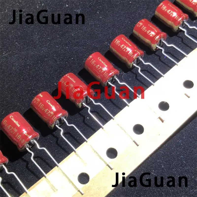 Elna Roa-capacitor Eletrolítico de Áudio 16v 16v 16v 47uf 16v 8×11.5 mm Roupão Vermelho Novo 10 Peças