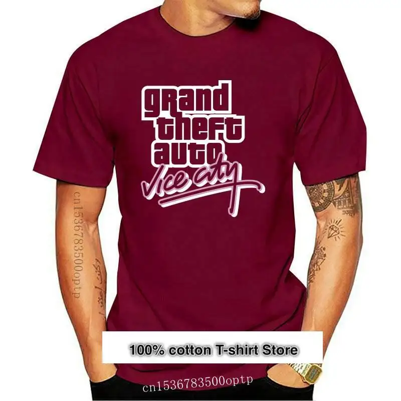 Grand Theft Auto Gta Vice City-Camiseta De Algodon Para Hombre, Camisa De Marca De Moda, Alta Calidad, 2021